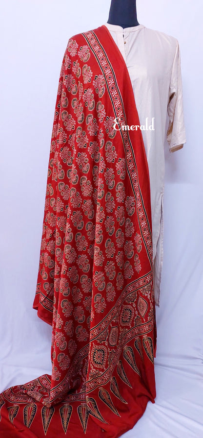 Modal Silk Ajrakh Dupatta