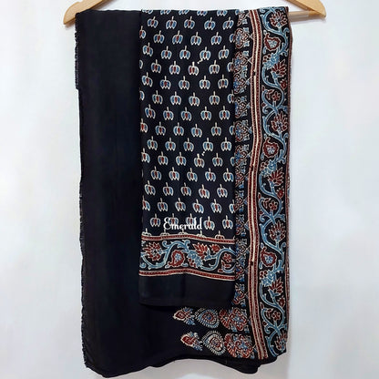 Modal Silk Ajrakh Saree