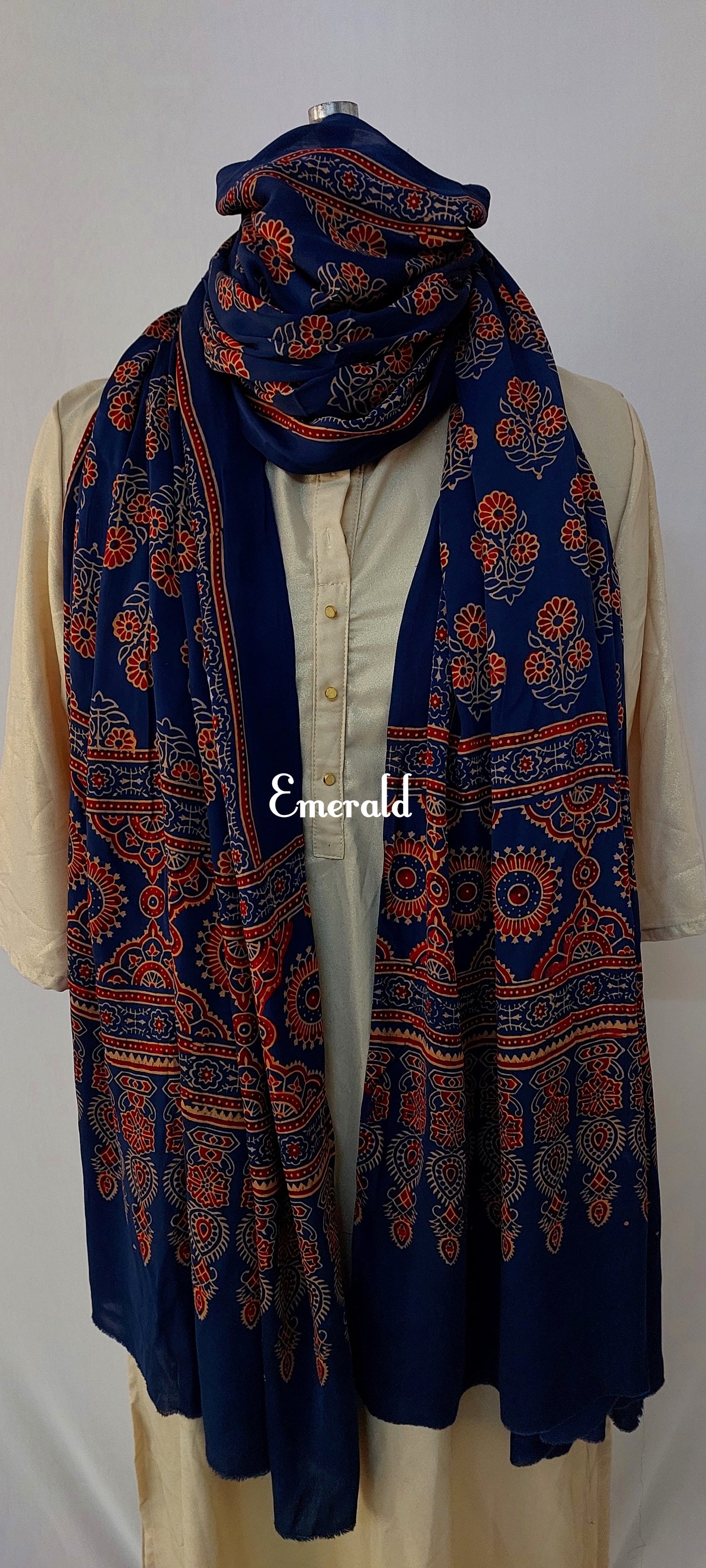 Modal Silk Ajrakh Dupatta