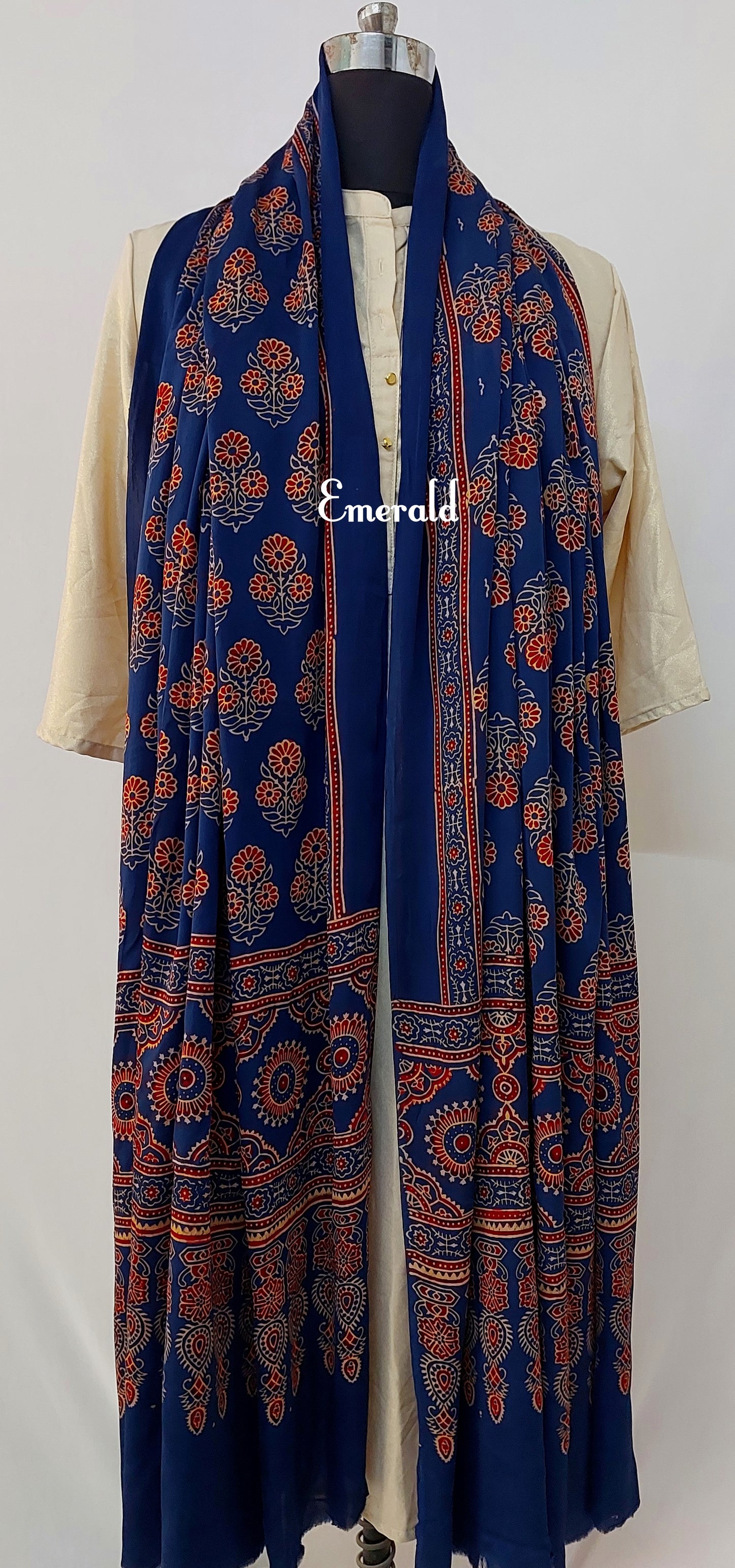 Modal Silk Ajrakh Dupatta