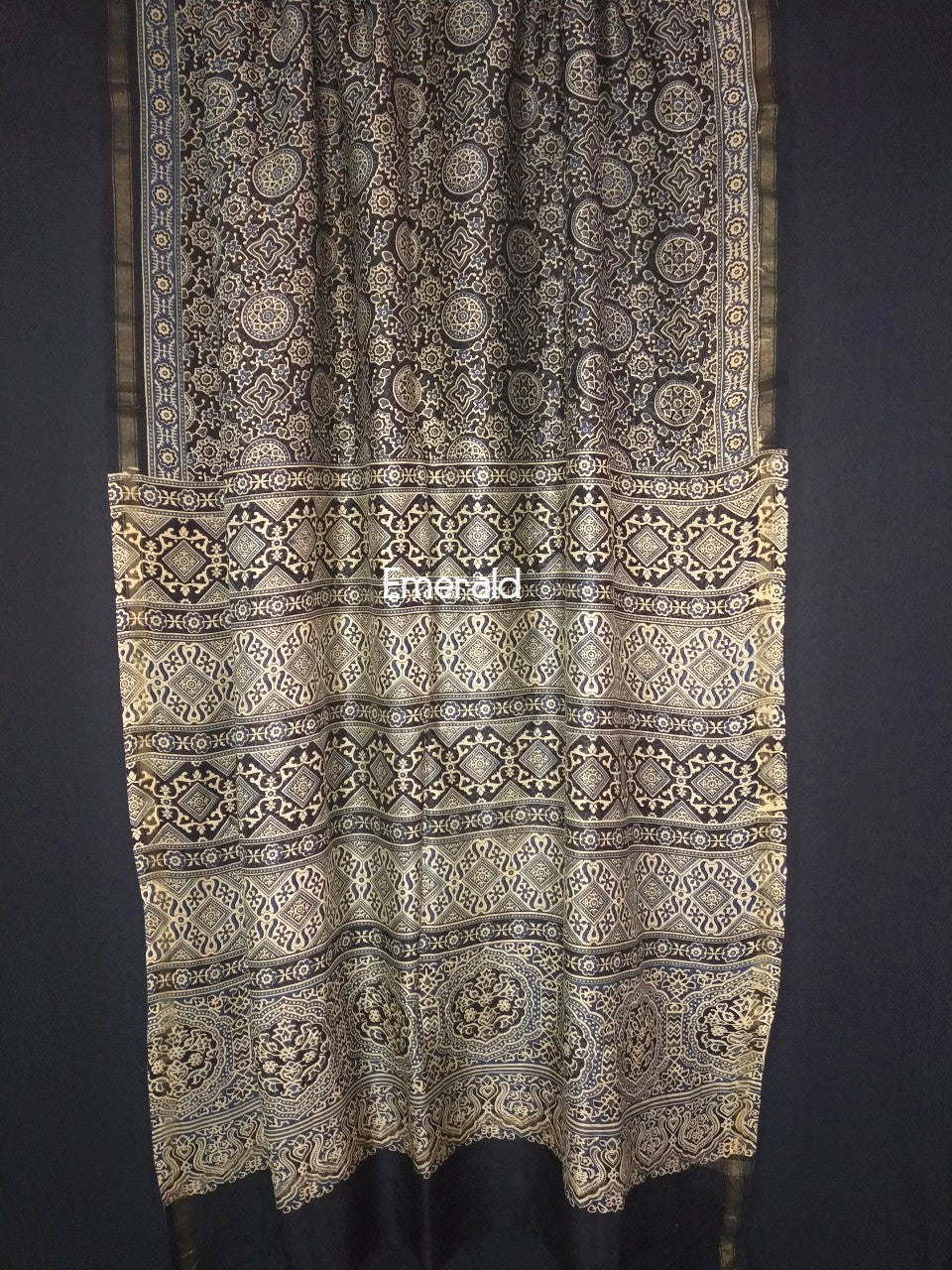 Chanderi Ajrakh Saree