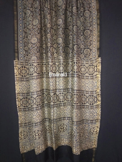 Chanderi Ajrakh Saree