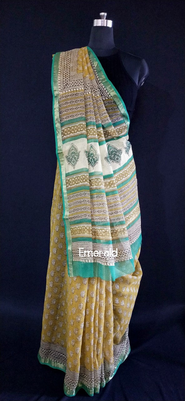 Kota Doriya Bagru Saree