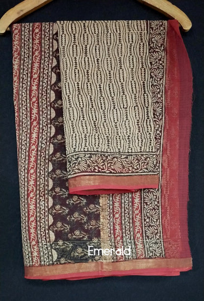 Kota Doriya Bagru Saree