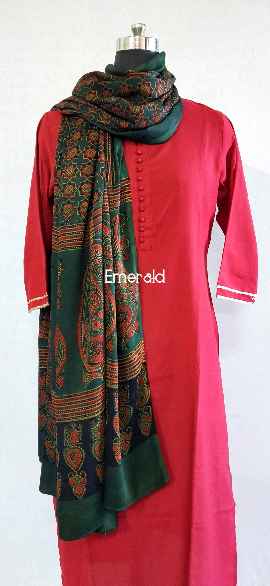 Modal Silk Ajrakh Dupatta