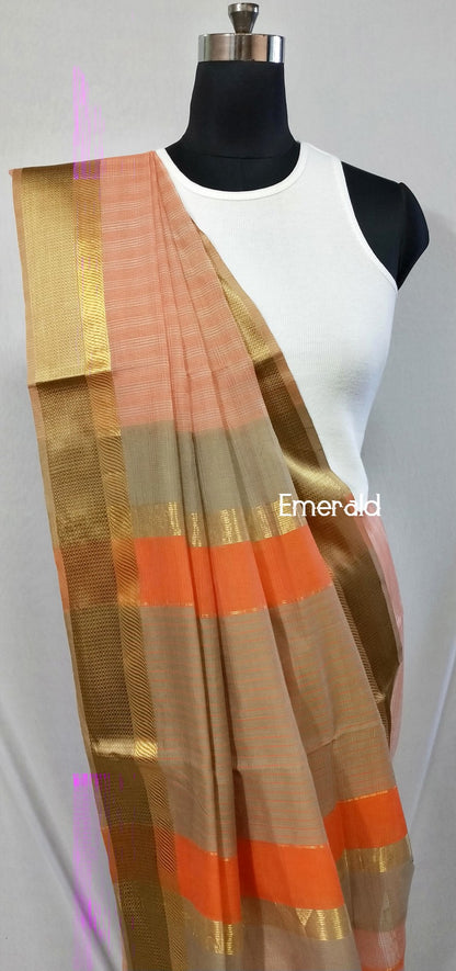 Maheshwari Cotton Silk Saree