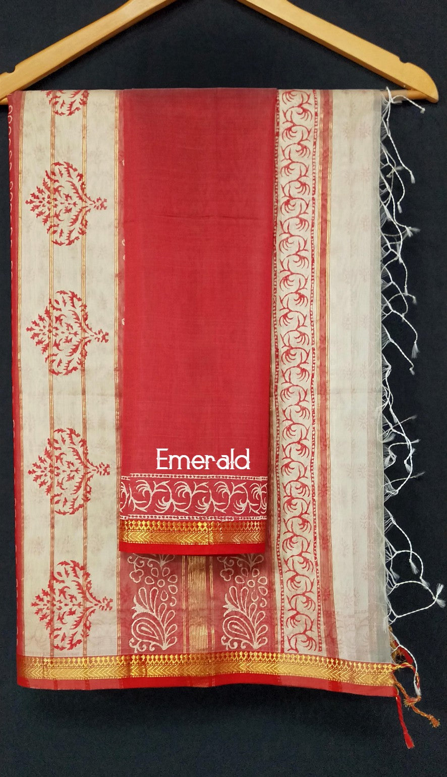 Maheshwari Cotton Silk Saree