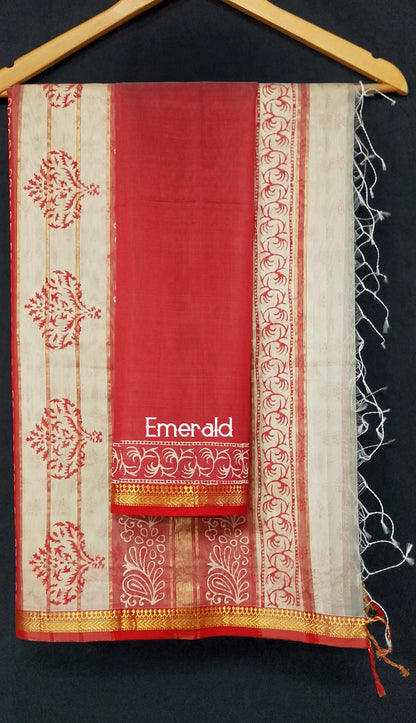 Maheshwari Cotton Silk Saree