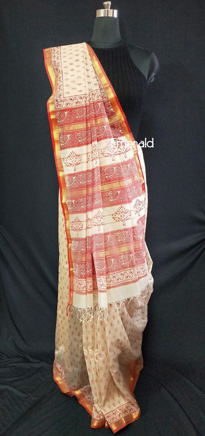 Maheshwari Cotton Silk Saree