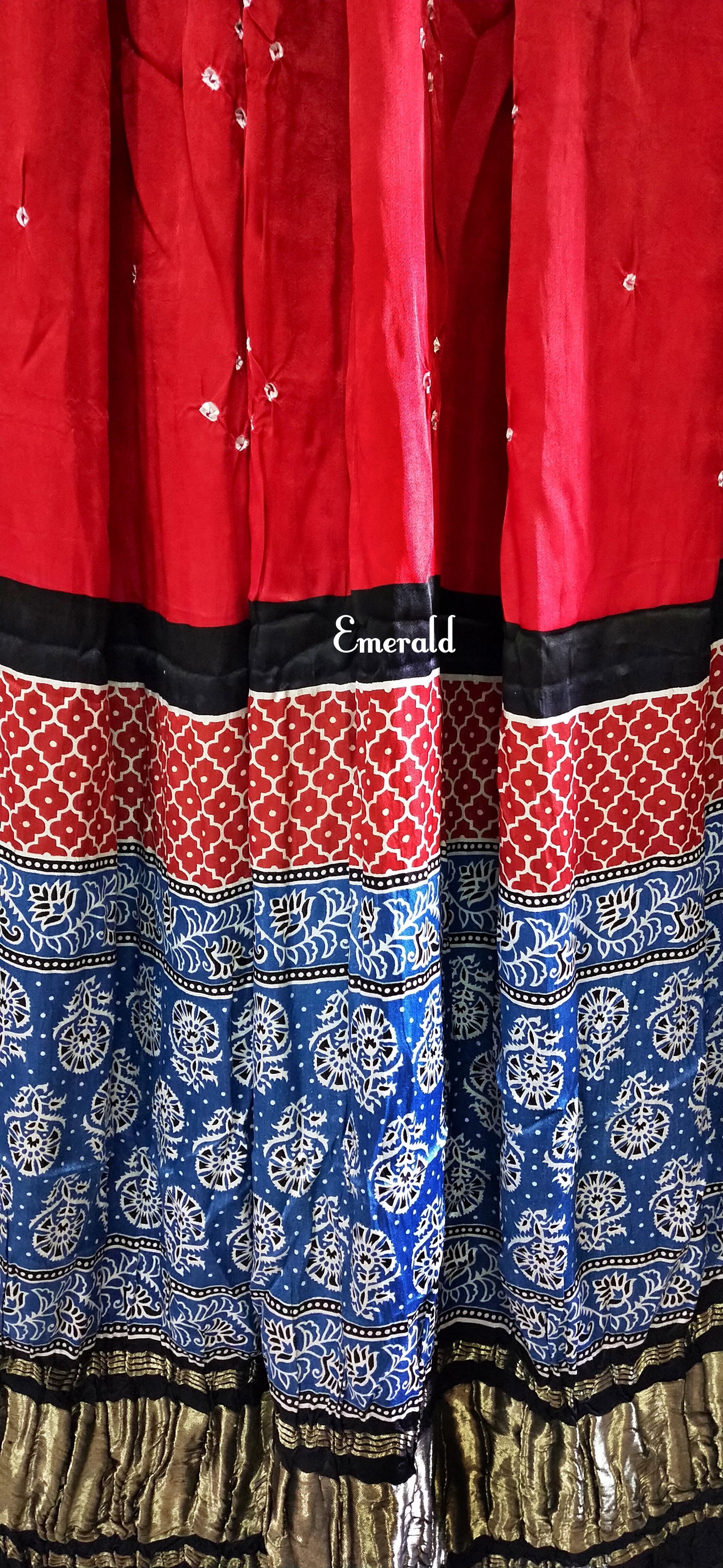 Modal Silk Ajrakh Bandhani  Dupatta