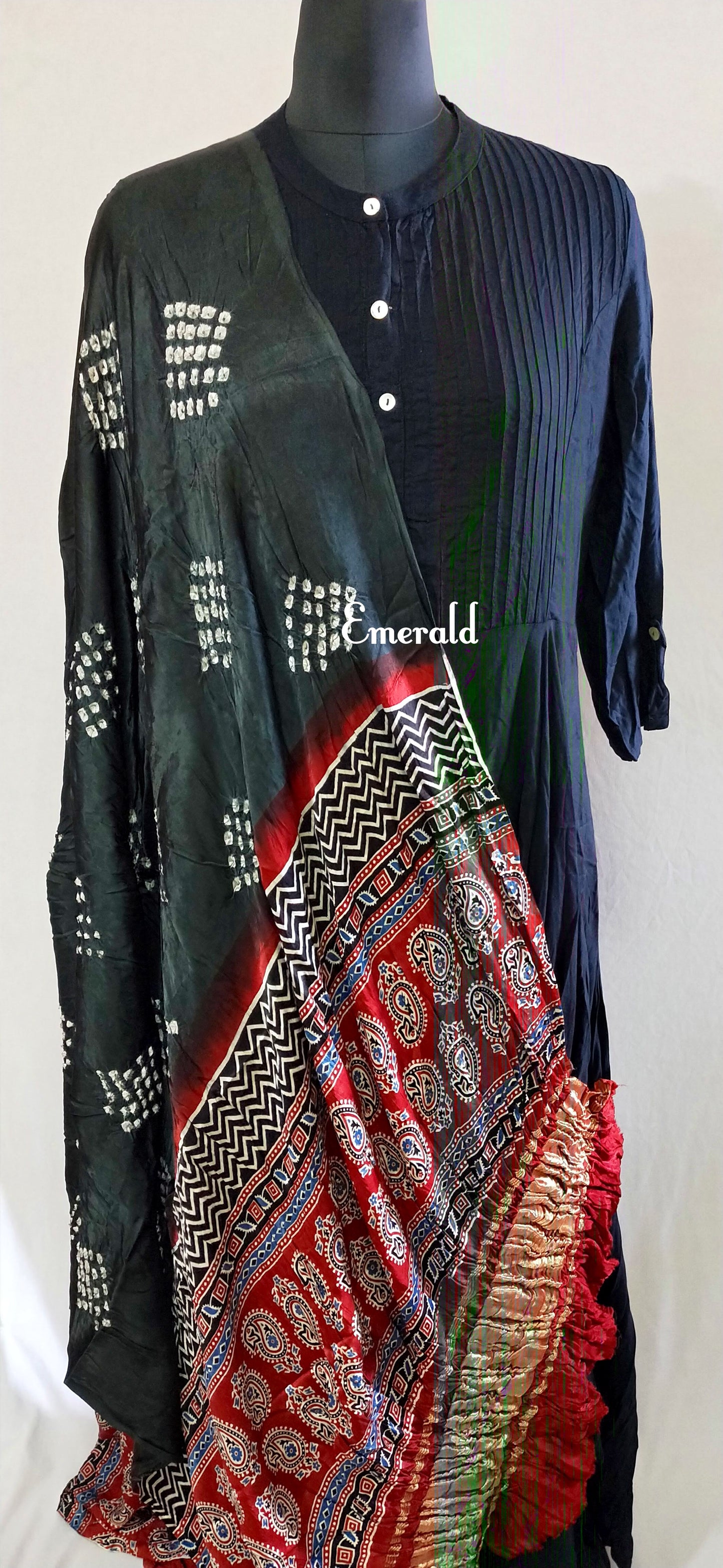 Modal Silk Ajrakh Bandhani Dupatta