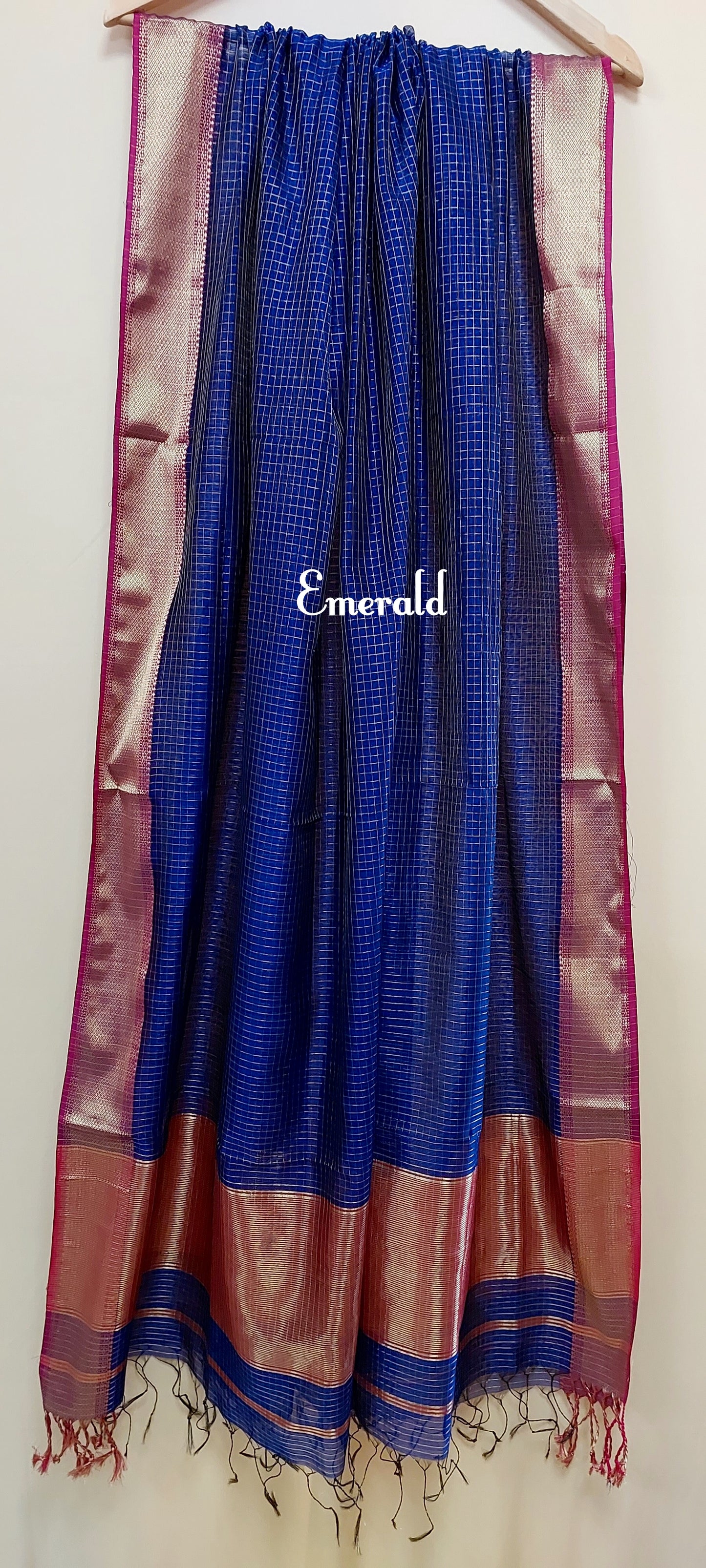 Maheshwari Cotton Silk Check Dupatta