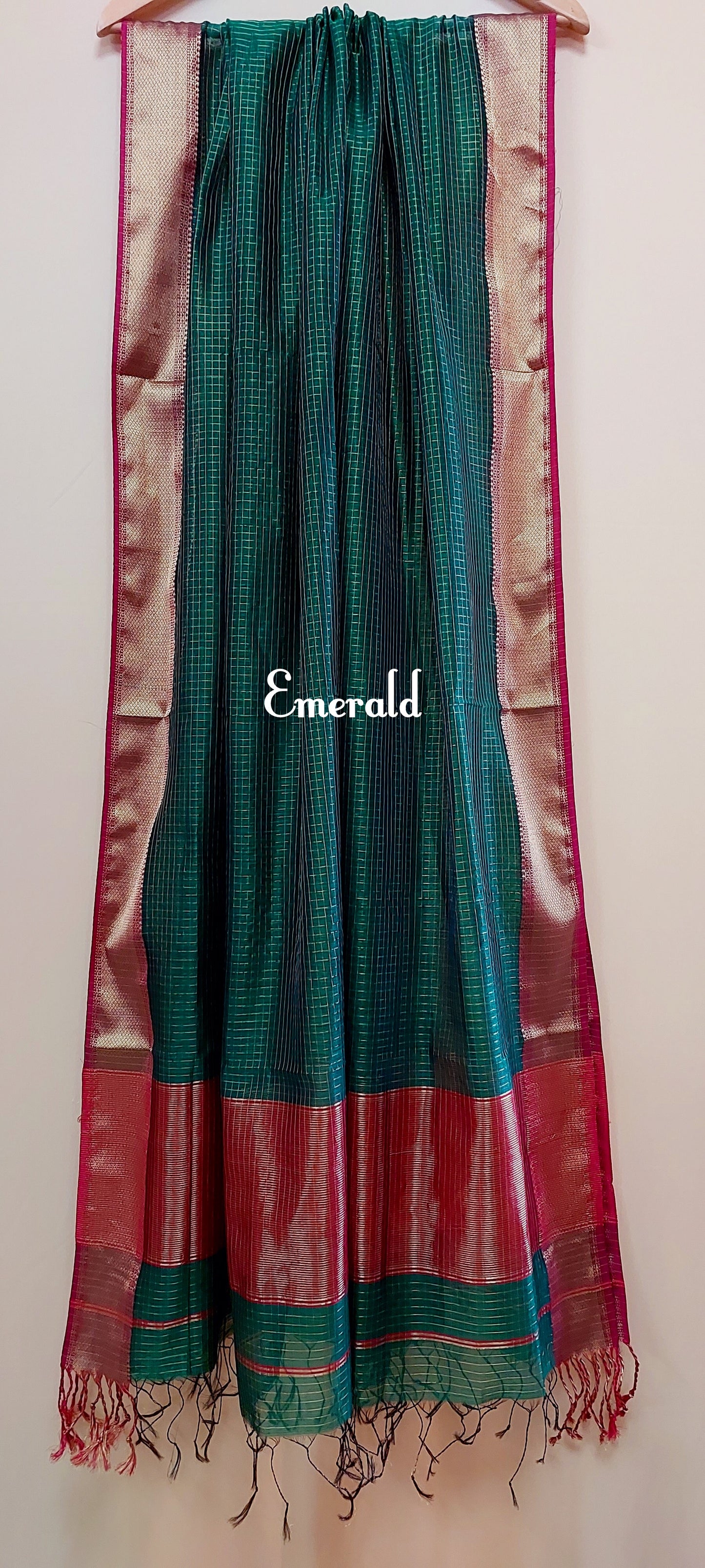 Maheshwari Cotton Silk Check Dupatta