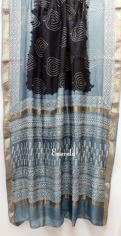 Maheshwari Bagru Saree