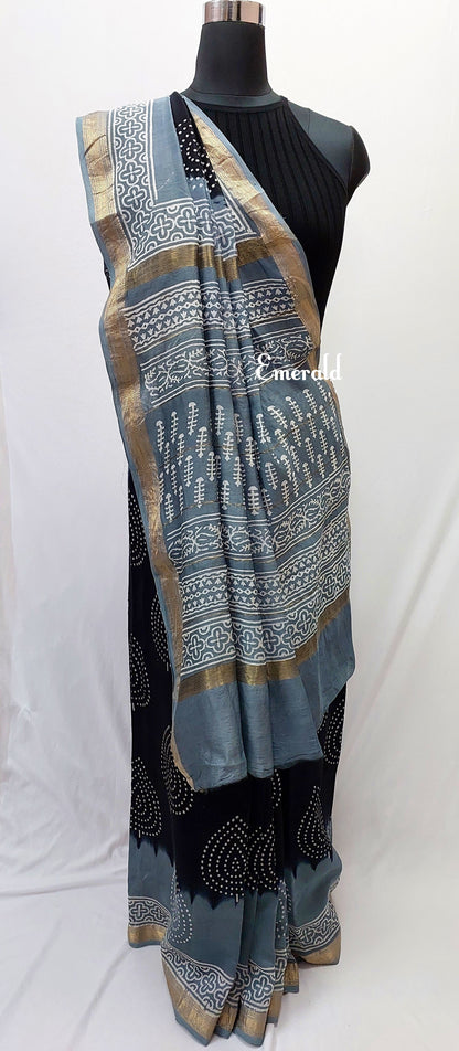 Maheshwari Bagru Saree