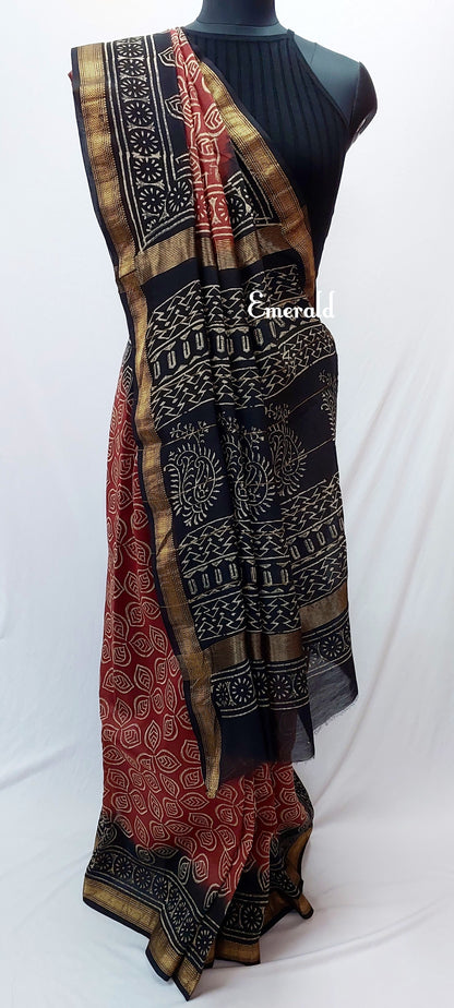 Maheshwari Bagru Saree