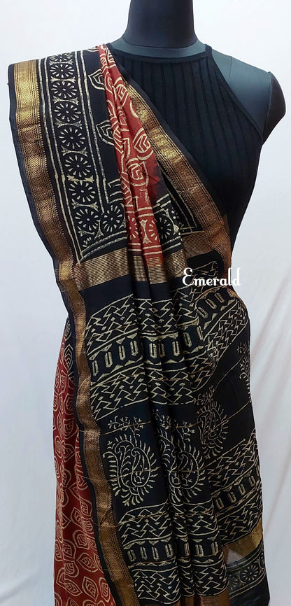 Maheshwari Bagru Saree