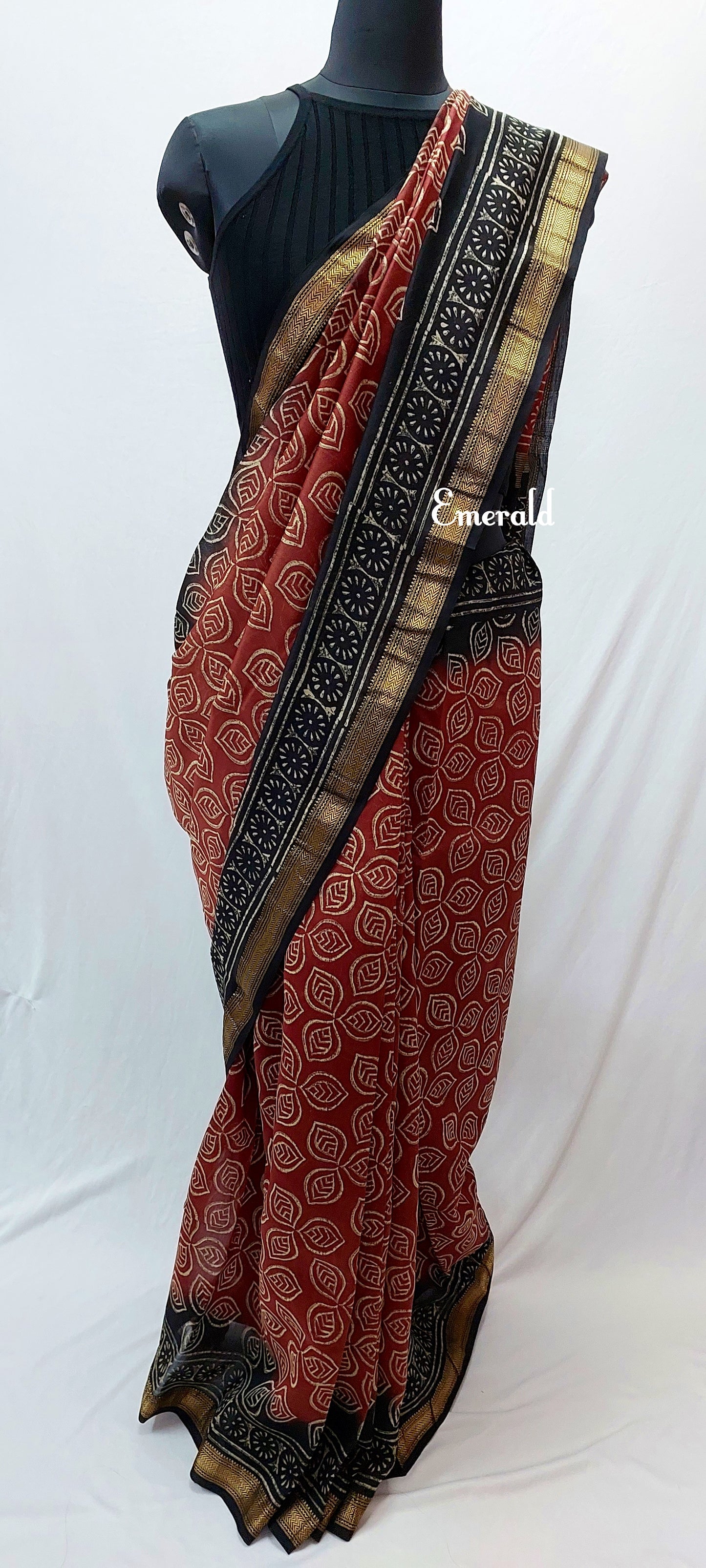 Maheshwari Bagru Saree