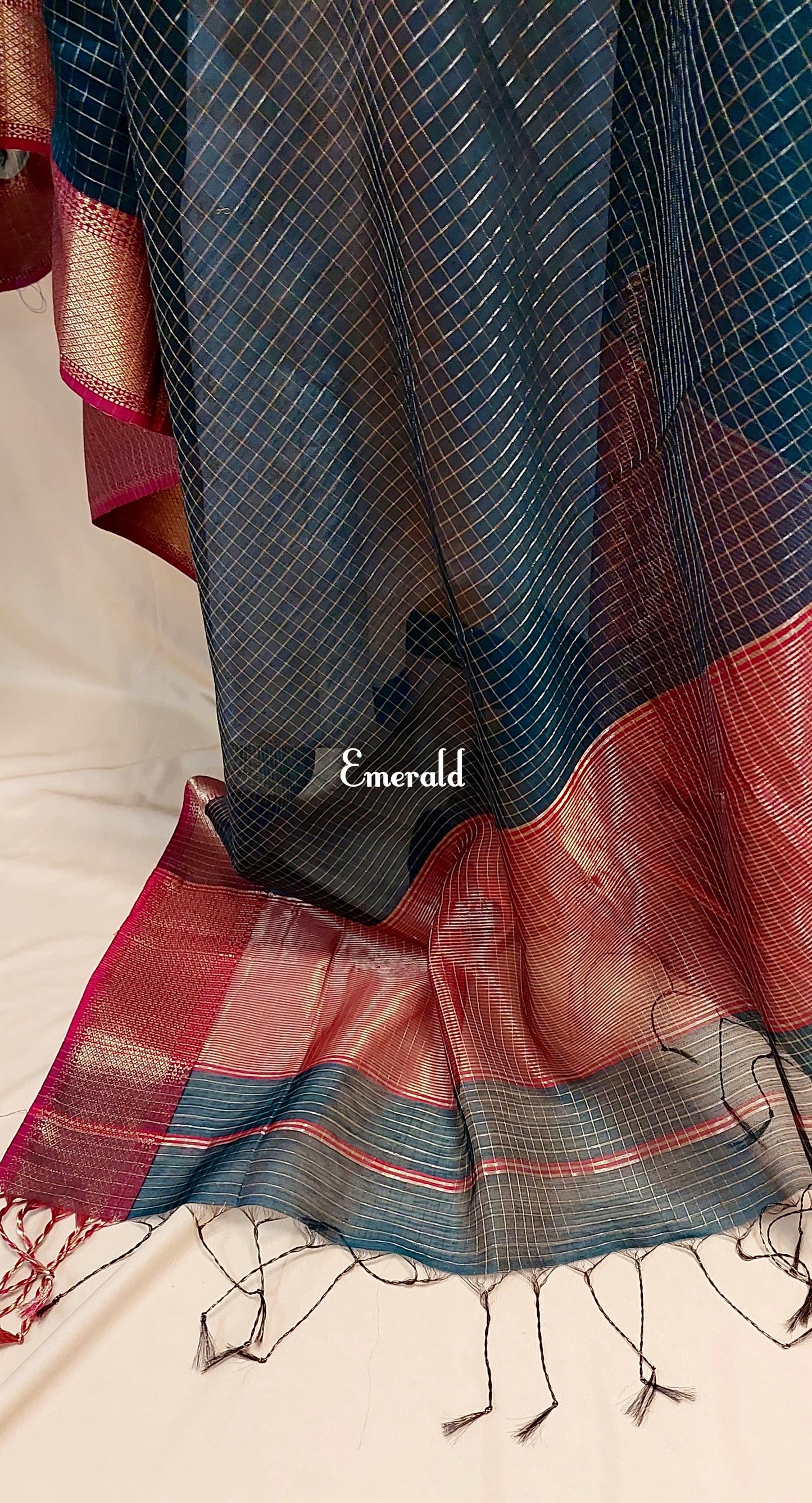 Maheshwari Cotton Silk Check Dupatta