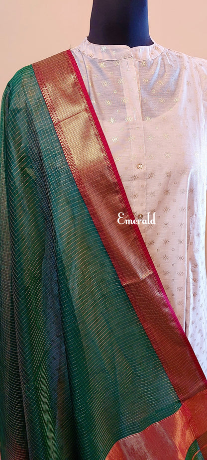 Maheshwari Cotton Silk Check Dupatta