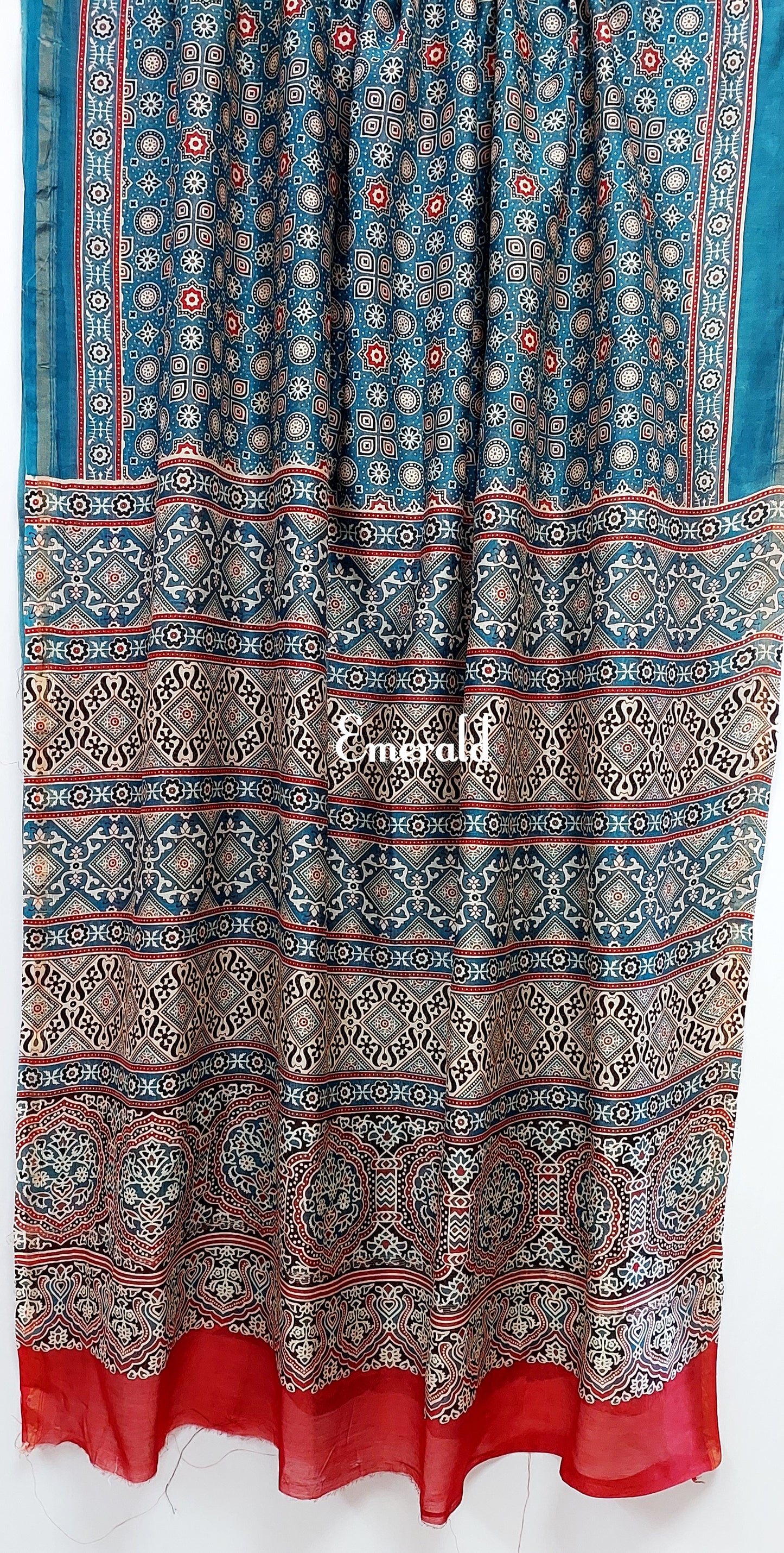 Chanderi Ajrakh Saree