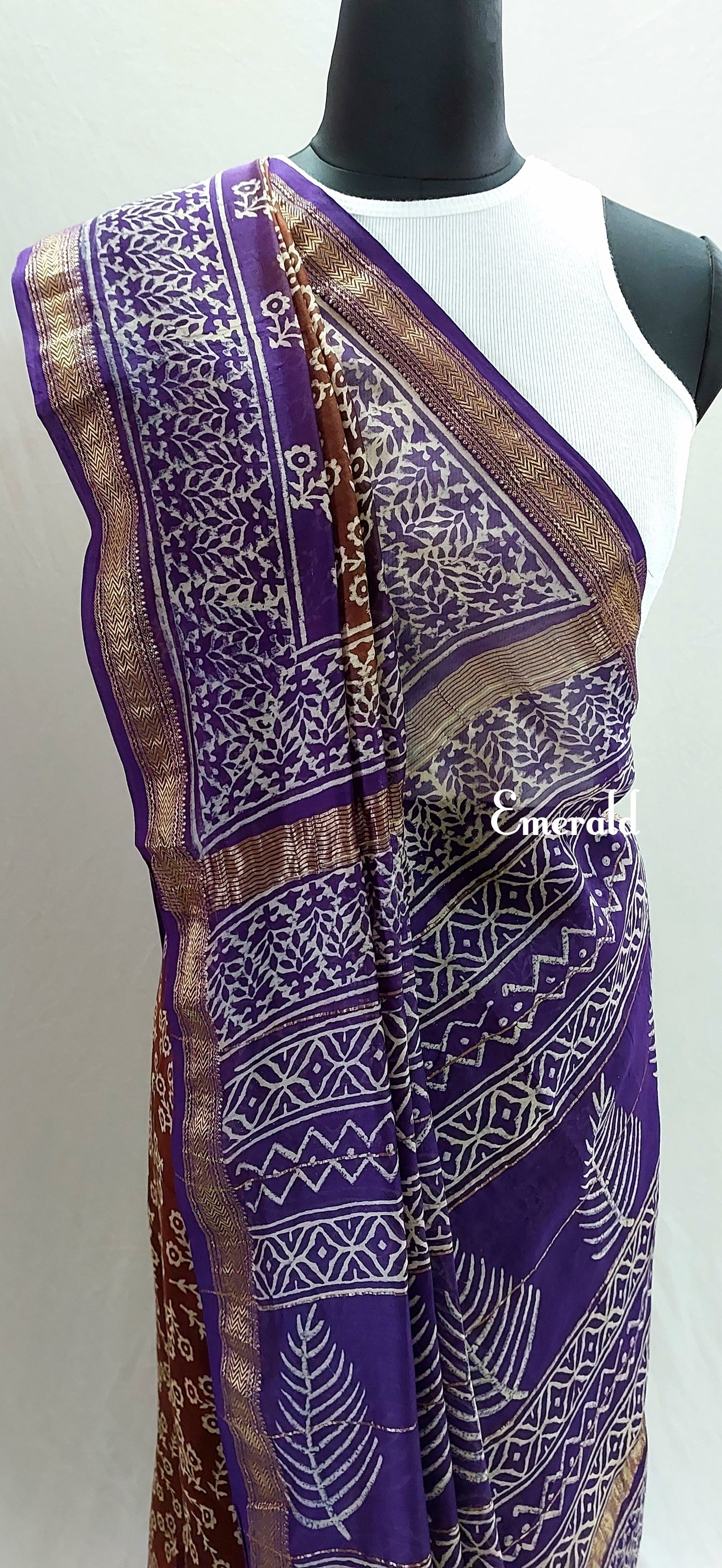 Maheshwari Bagru Saree