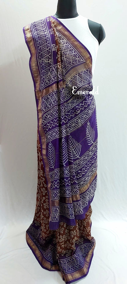 Maheshwari Bagru Saree