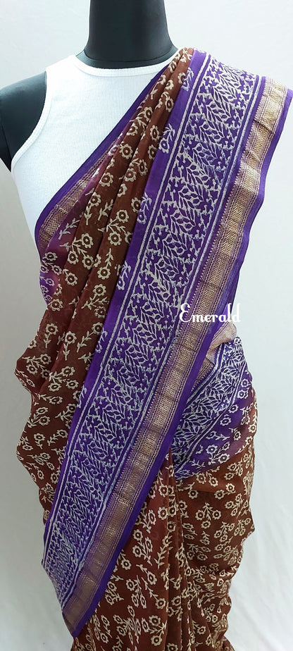 Maheshwari Bagru Saree