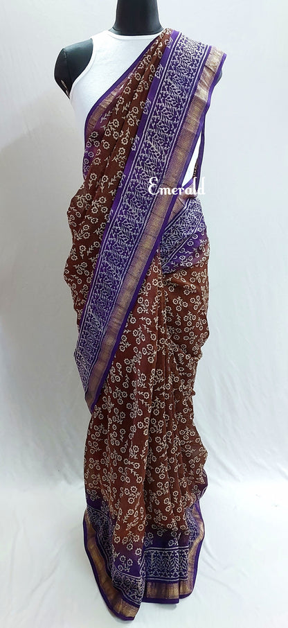 Maheshwari Bagru Saree