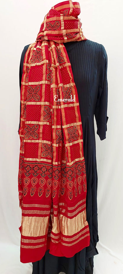 Modal Silk Ajrakh Dupatta