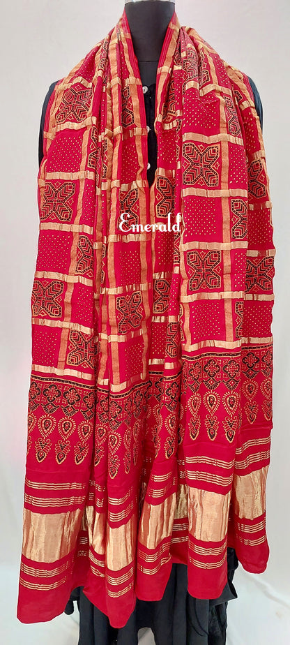 Modal Silk Ajrakh Dupatta