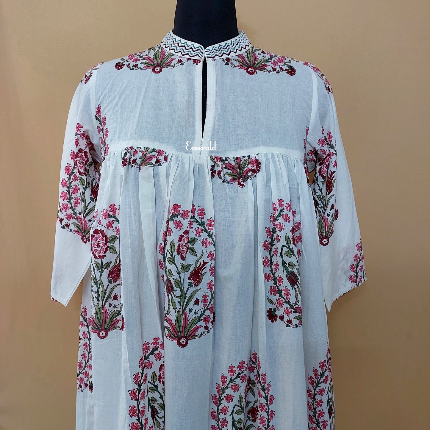 Handprinted Cotton Dress