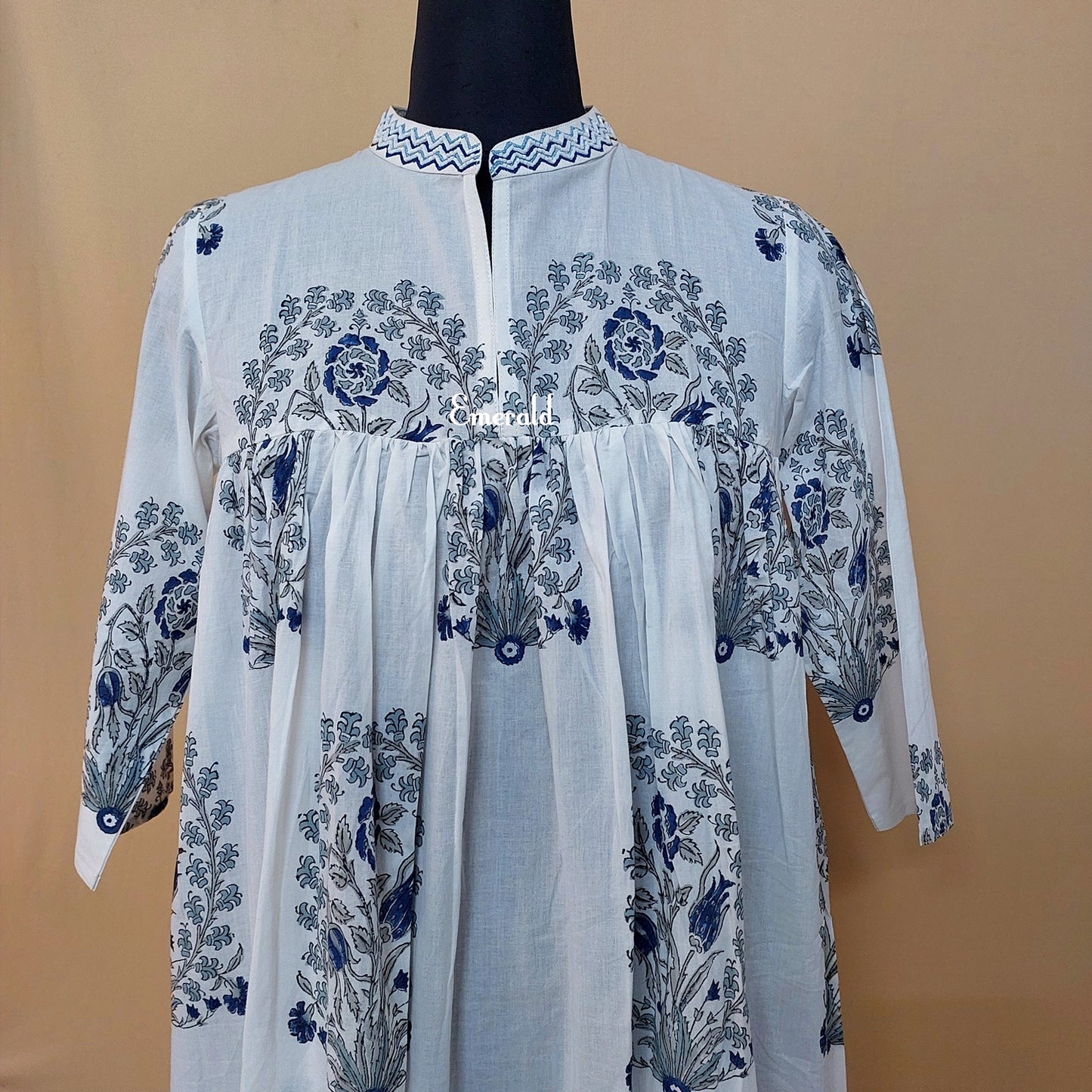 Handprinted Cotton Dress