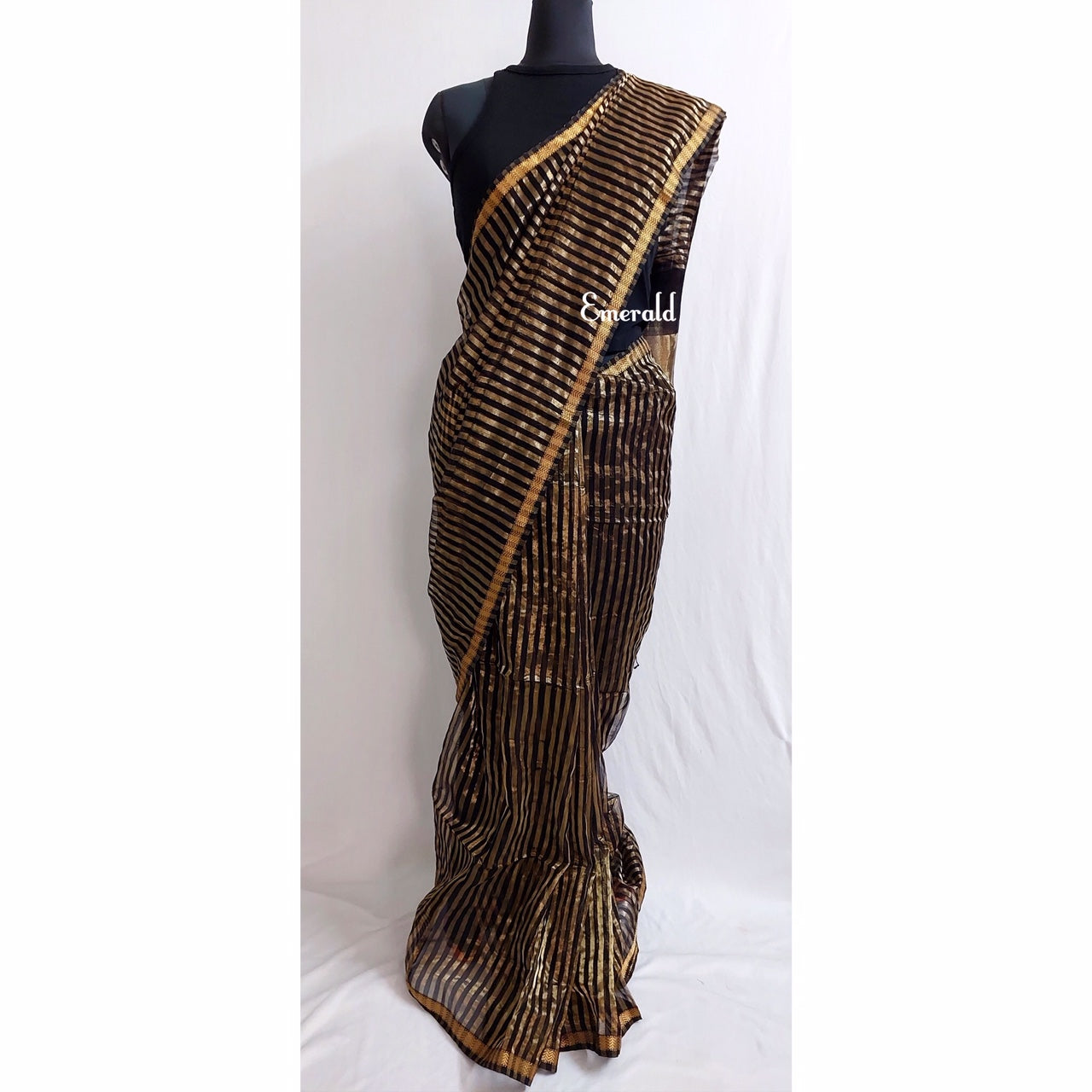 Maheshwari Cotton Silk Striped Saree