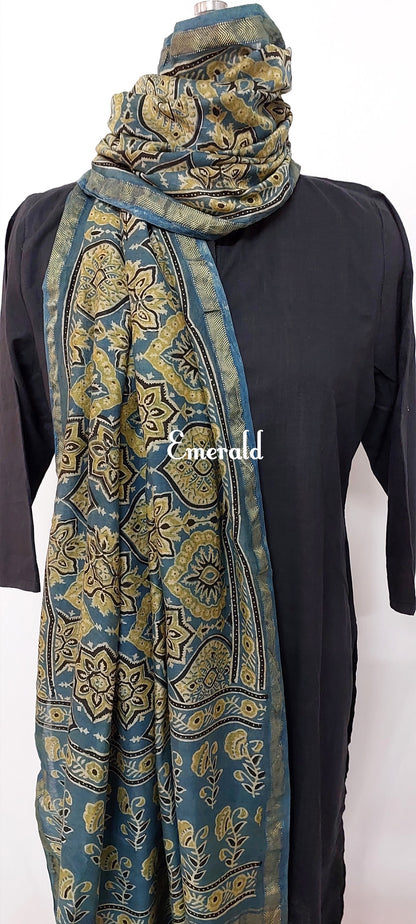 Maheshwari Ajrakh Dupatta