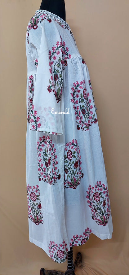 Handprinted Cotton Dress