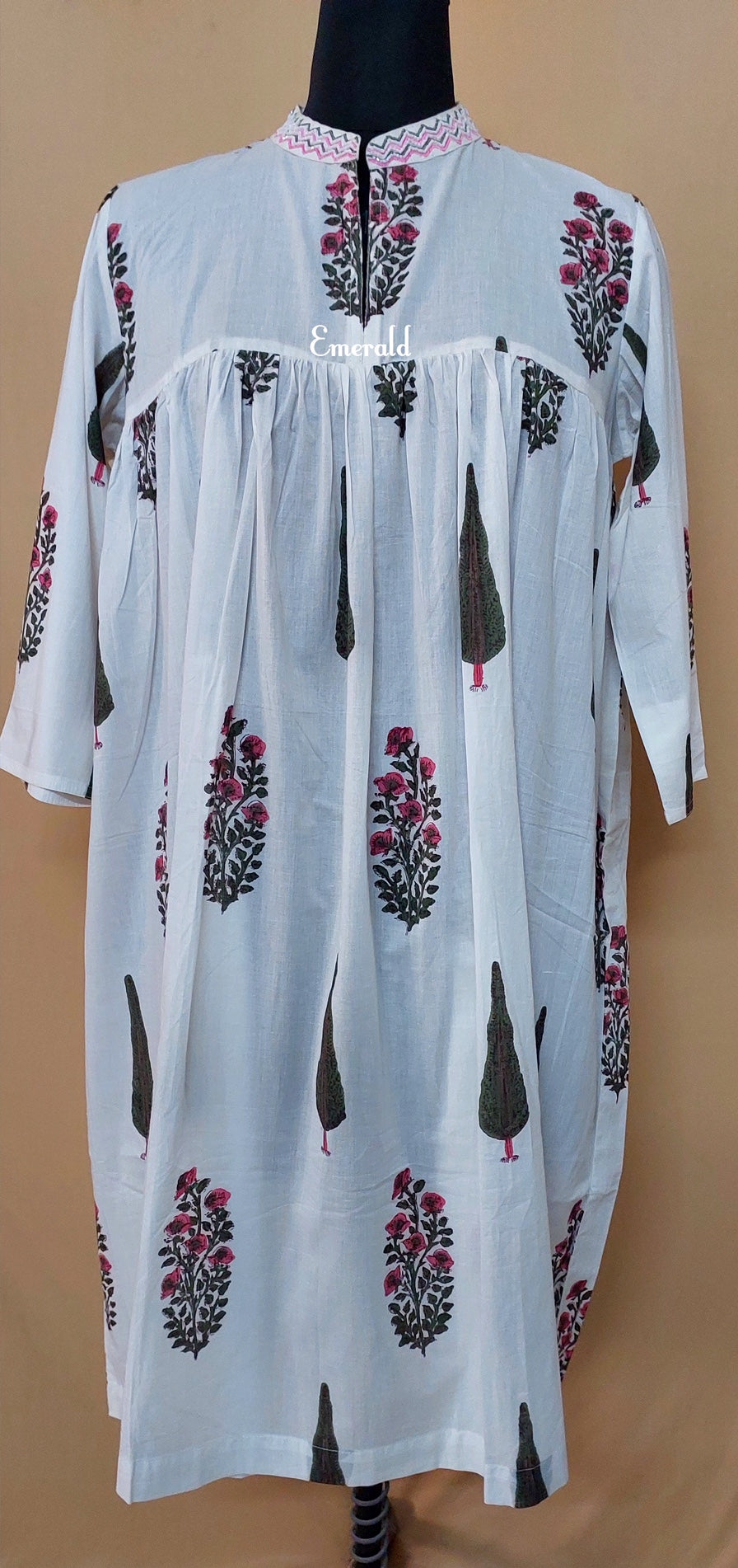 Handprinted Cotton Dress