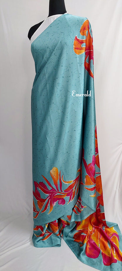 Printed Satin Silk Saree