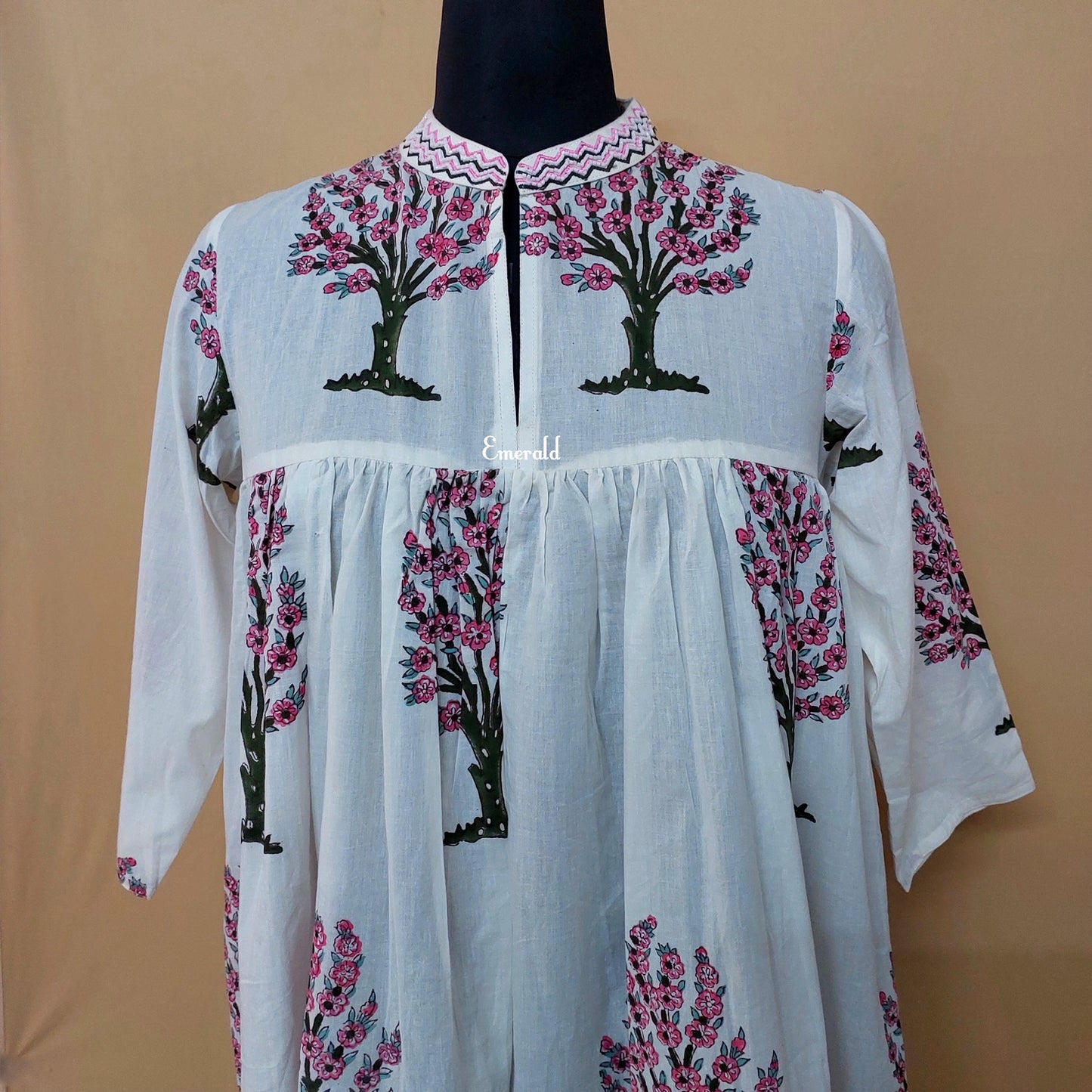 Handprinted Cotton Dress