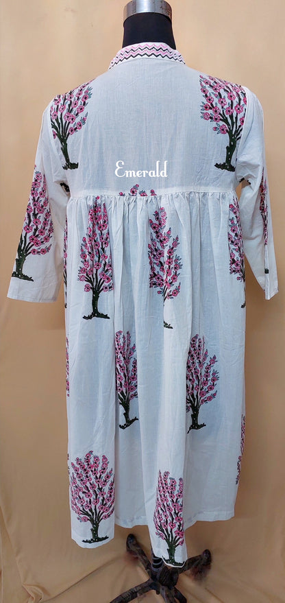 Handprinted Cotton Dress