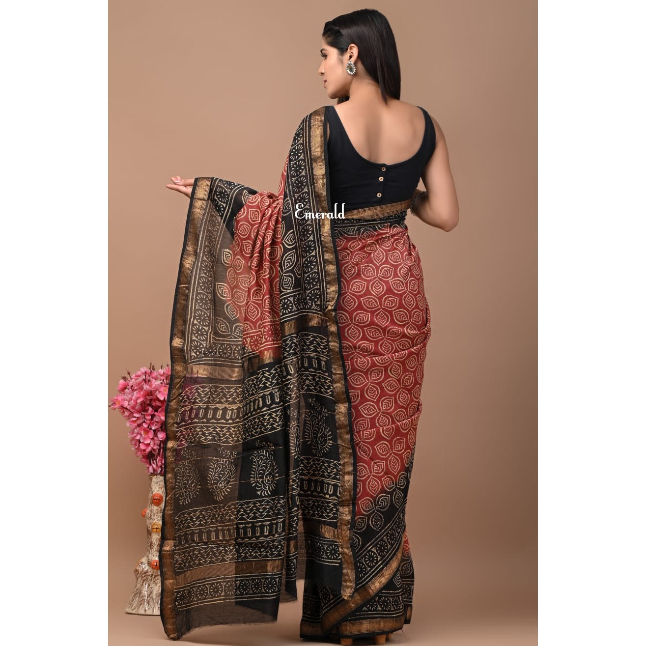 Maheshwari Bagru Saree