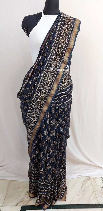 Maheshwari Bagru Saree