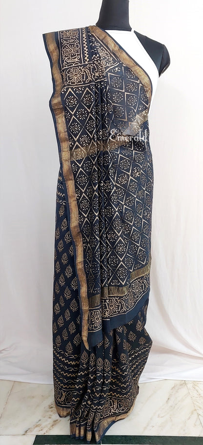 Maheshwari Bagru Saree