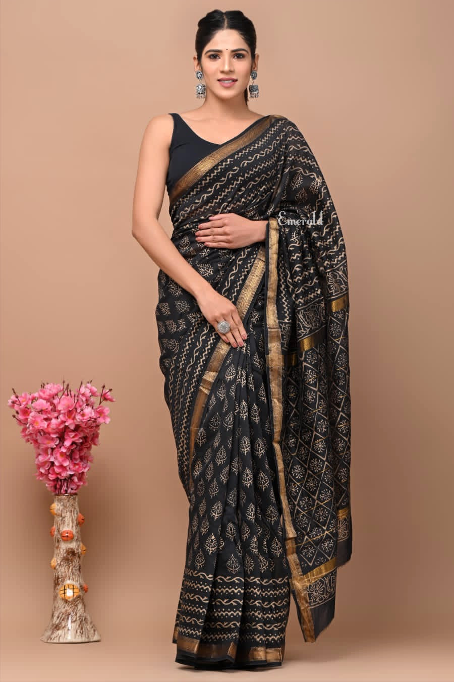 Maheshwari Bagru Saree