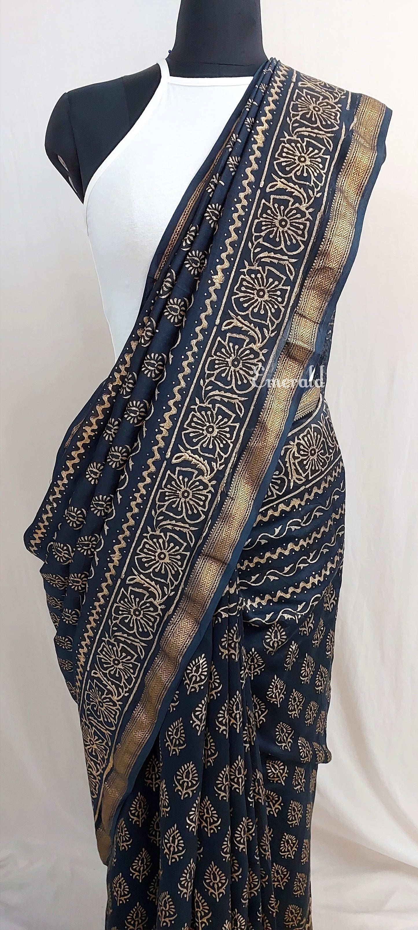 Maheshwari Bagru Saree