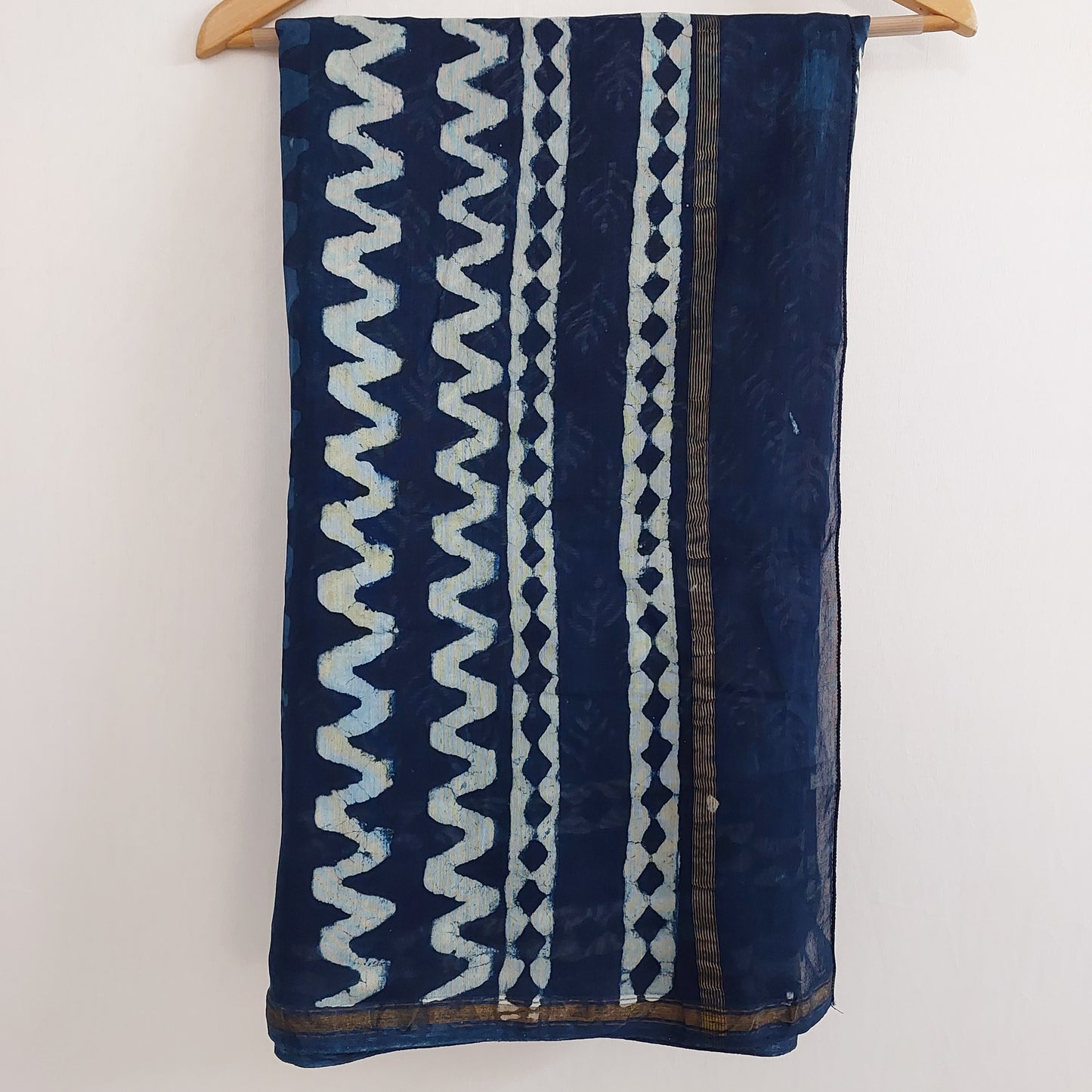 Chanderi Indigo Saree