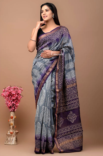 Maheshwari Bagru Saree