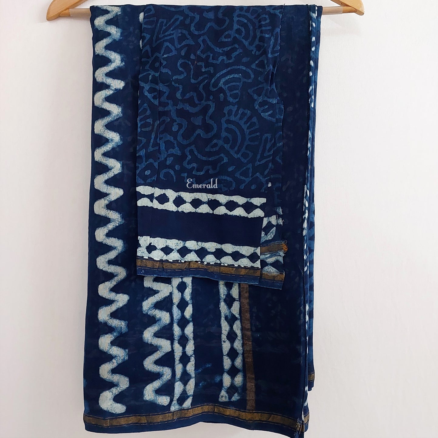 Chanderi Indigo Saree