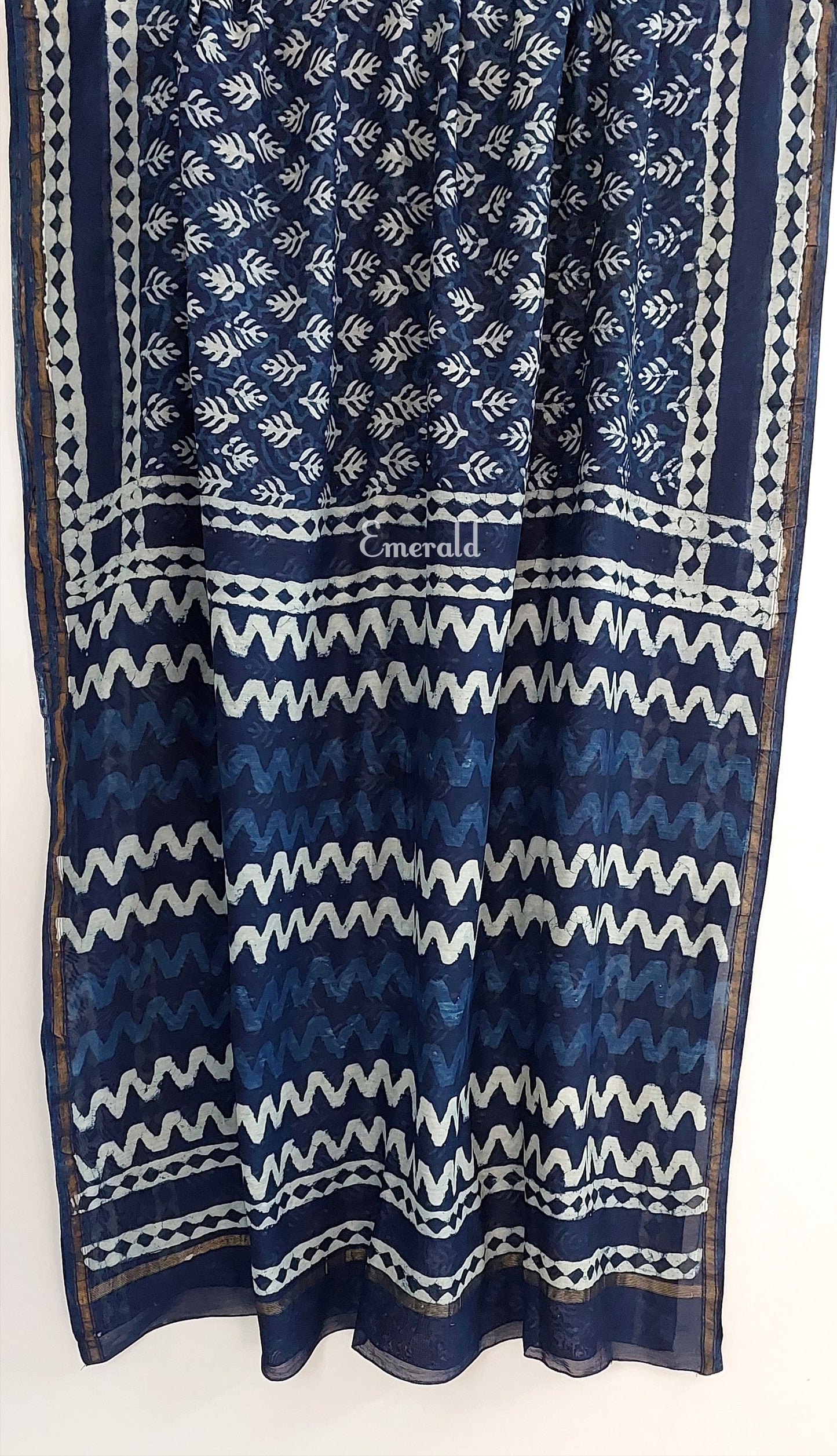 Chanderi Indigo Saree