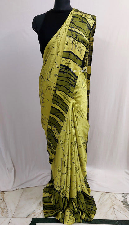 Printed Satin Silk Saree